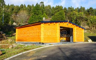 Garage Log Cabin Outside Left
