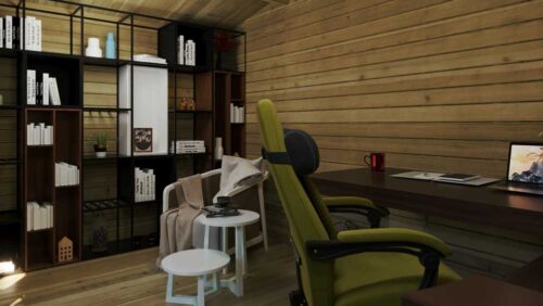 Loghouse - GREYSTONES LOG CABIN 4m X 4m-interior