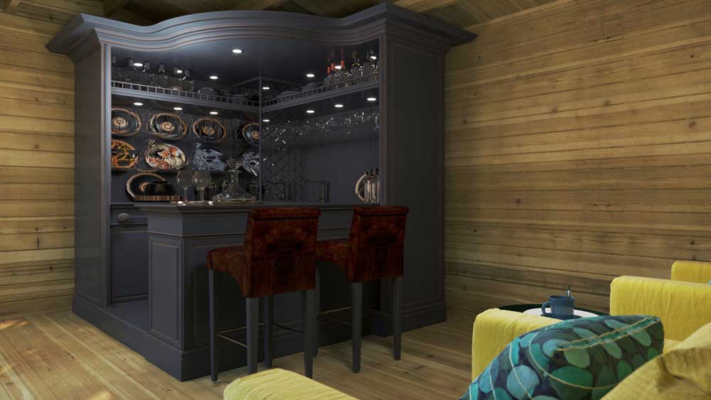 Loghouse - KILKENNY LOG CABIN 5m X 3m-interior