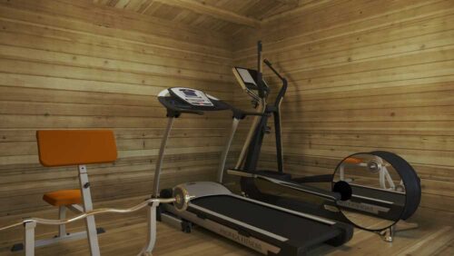 KILKENNY TWO ROOM LOG CABIN-INTERIOR