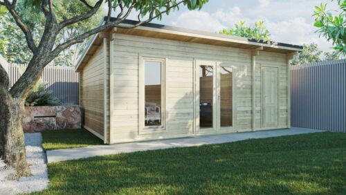 WICKLOW TWO ROOM LOG CABIN 5m X 4m